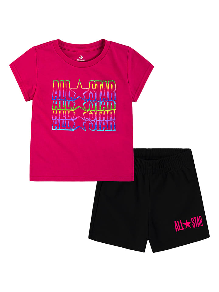 Converse 2-częściowy zestaw w kolorze różowo-czarnym rozmiar: 98/104