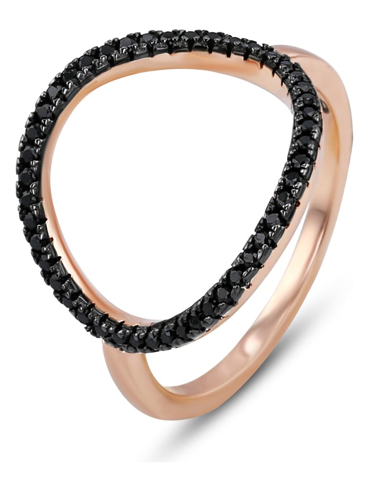 DI GIORGIO Pozłacany pierścionek z cyrkoniami rozmiar: 58