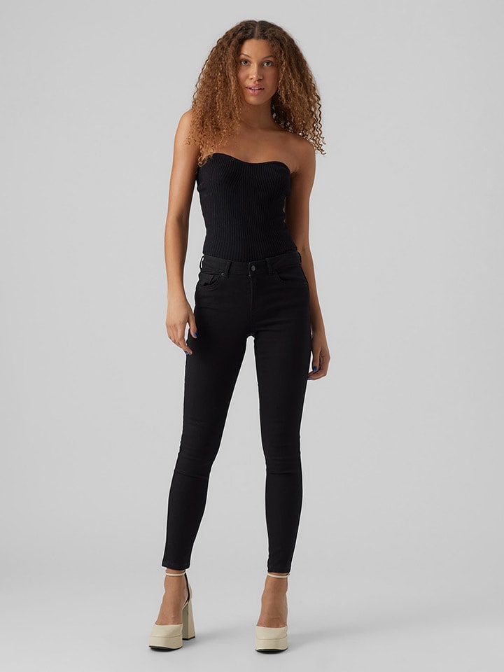 Vero Moda Dżinsy - Skinny fit - w kolorze czarnym rozmiar: XS/L32