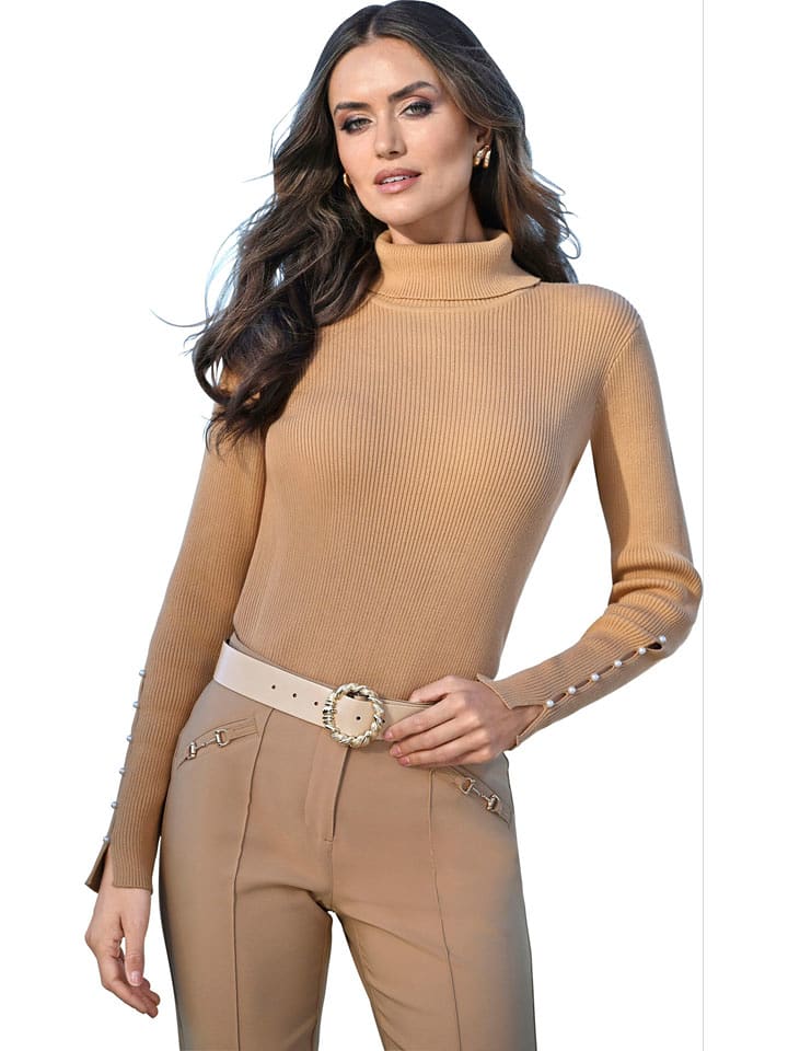 Heine Sweter w kolorze beżowym rozmiar: 36