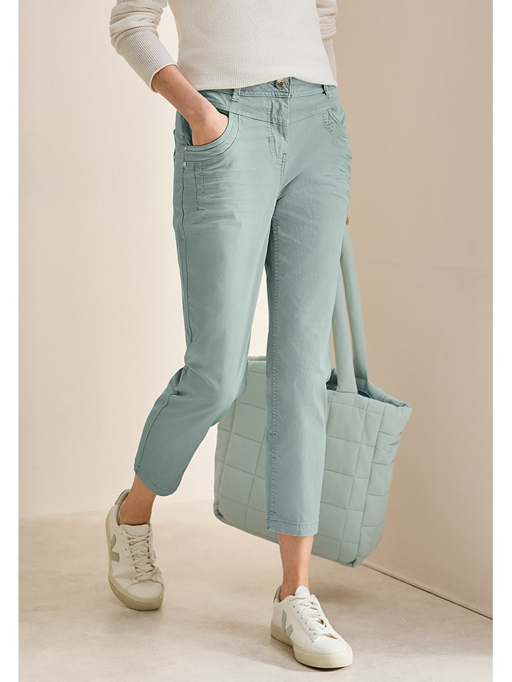 Cecil Spodnie - Slim fit - w kolorze turkusowym rozmiar: W26/L26