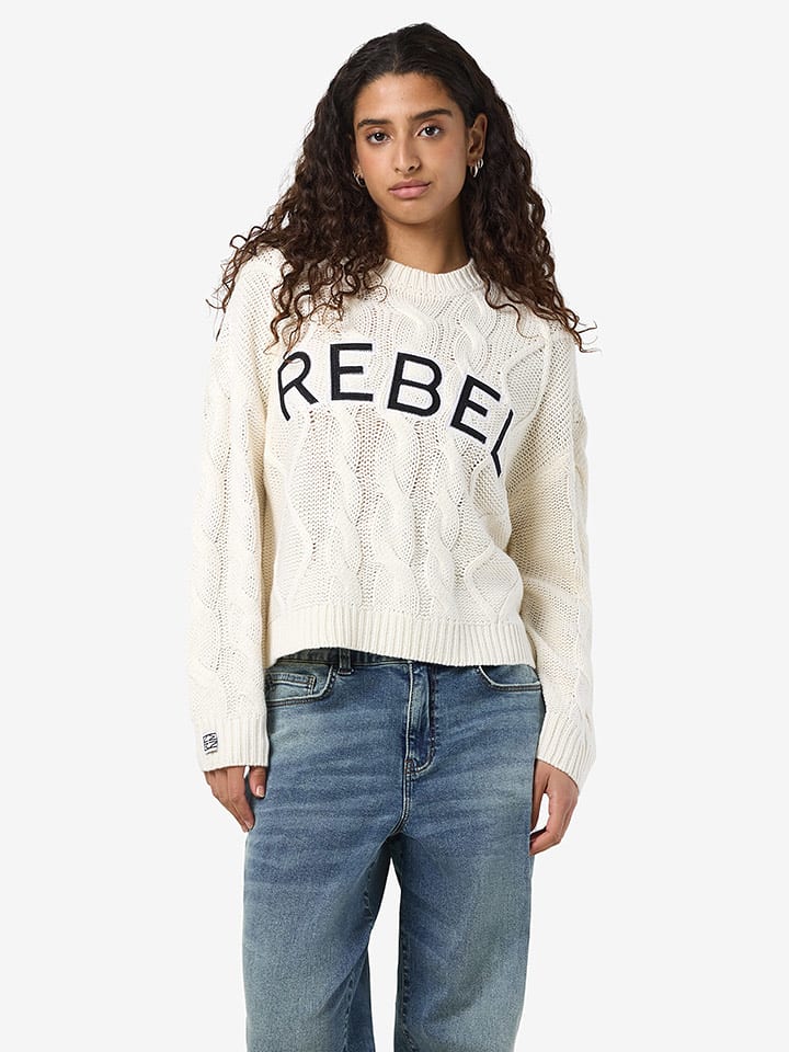 Noisy may Sweter w kolorze białym rozmiar: S