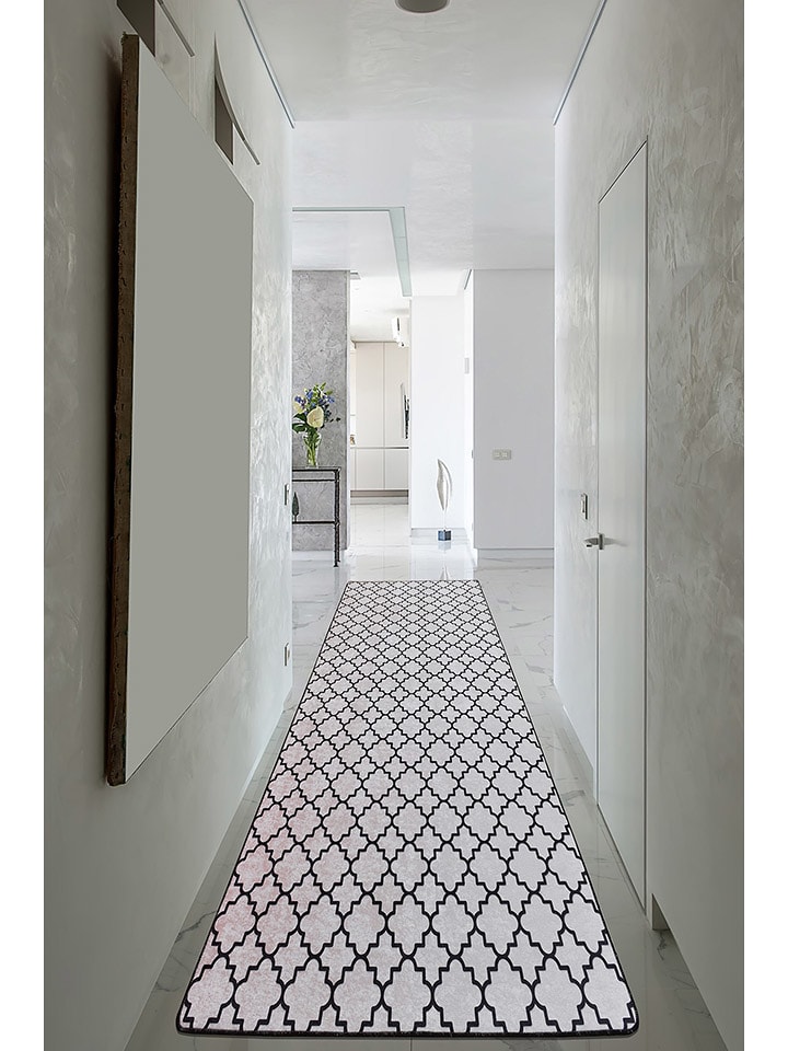 Mioli Dywan w kolorze biało-czarnym rozmiar: 80x200 cm