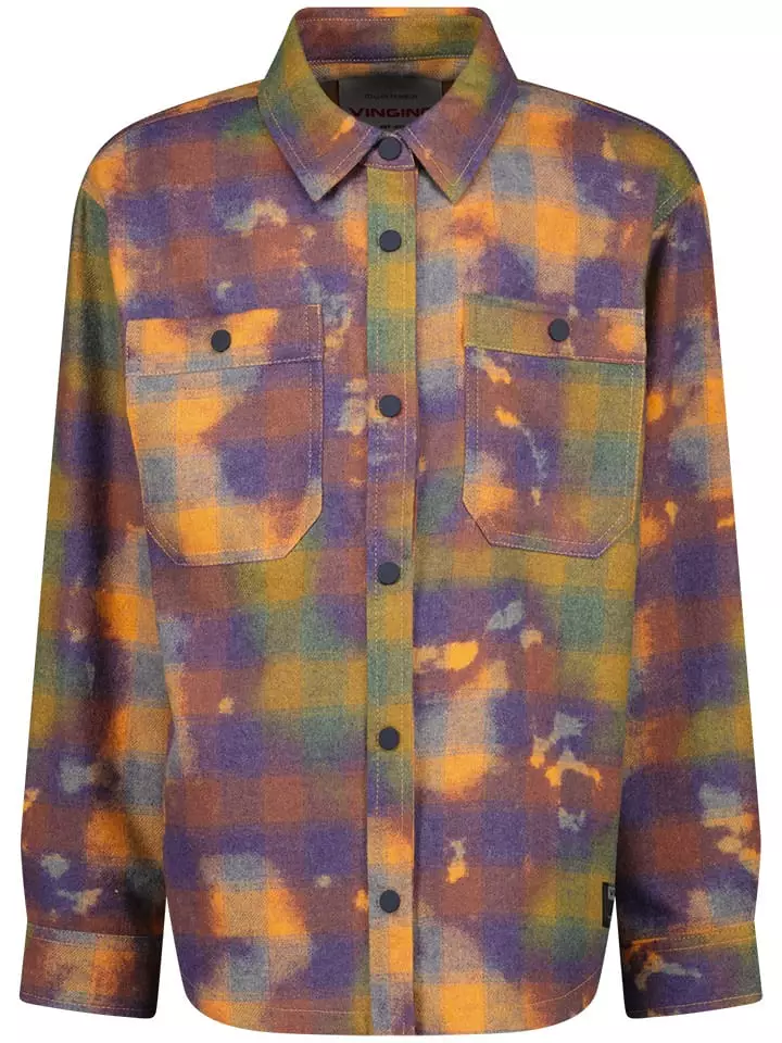 Vingino Koszula w kolorze oliwkowo-fioletowo-pomarańczowym rozmiar: 176