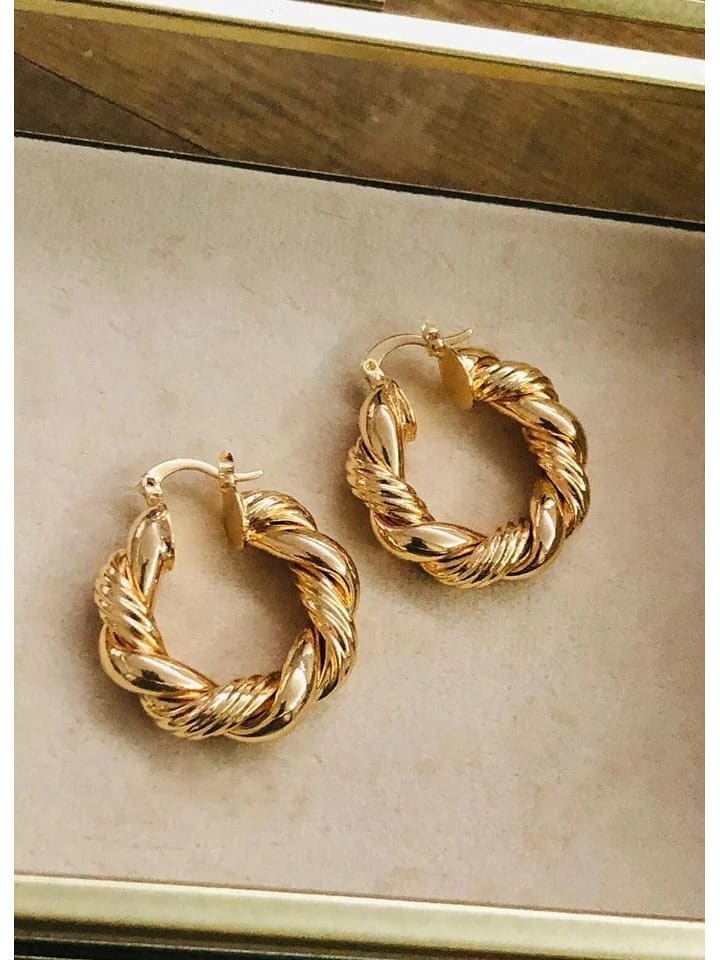 Nakkash Pozłacane kolczyki-kreole rozmiar: onesize