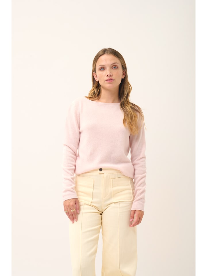 Just Cashmere Kaszmirowy sweter "Grace" w kolorze jasnoróżowym rozmiar: XXL