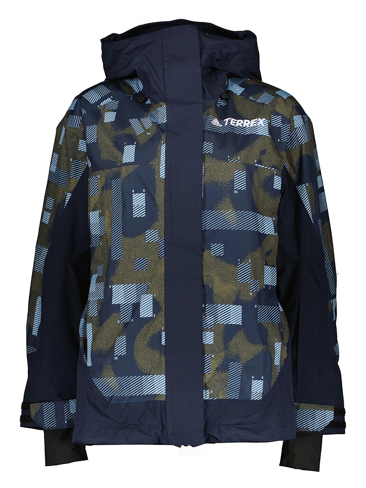 adidas Kurtka zimowa w kolorze granatowo-oliwkowym rozmiar: XS