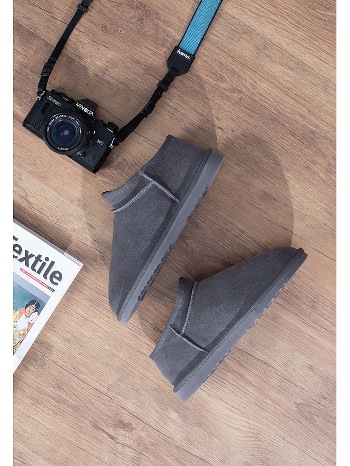 Gooce Skórzane botki zimowe "Jack" w kolorze szarym rozmiar: 44