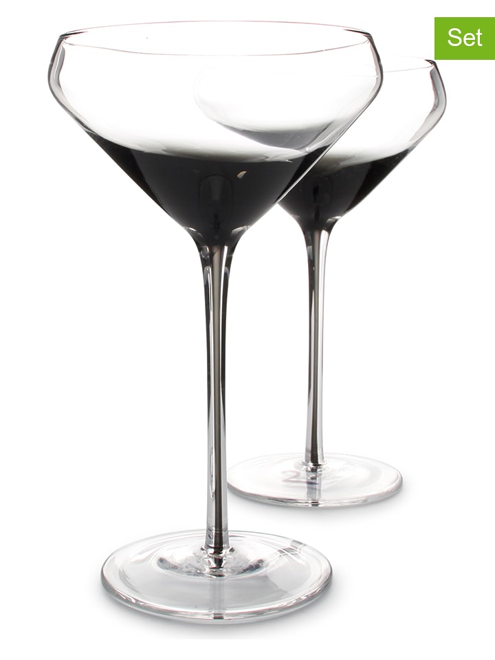 Salt and Pepper Kieliszki (2 szt.) "Secrets" w kolorze szarym do koktajli - 300 ml rozmiar: onesize