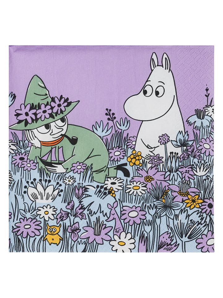 Moomin Serwetki (20 szt.) "Friends Forever" w kolorze fioletowym rozmiar: onesize