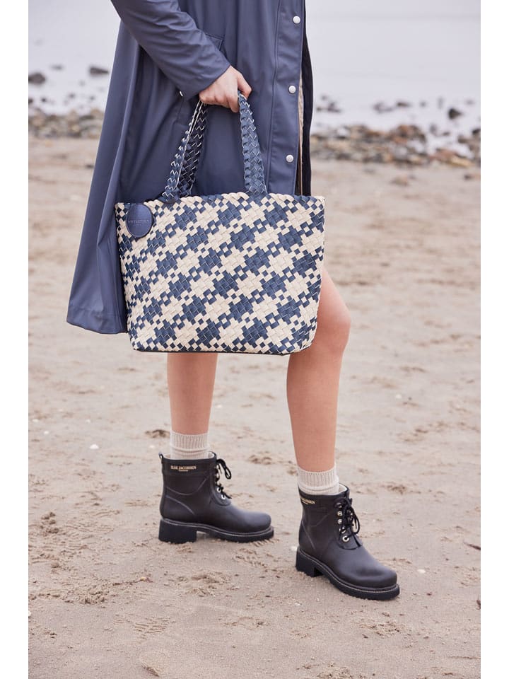 Ilse Jacobsen Shopper bag w kolorze kremowo-granatowym - 46 x 32 cm rozmiar: onesize