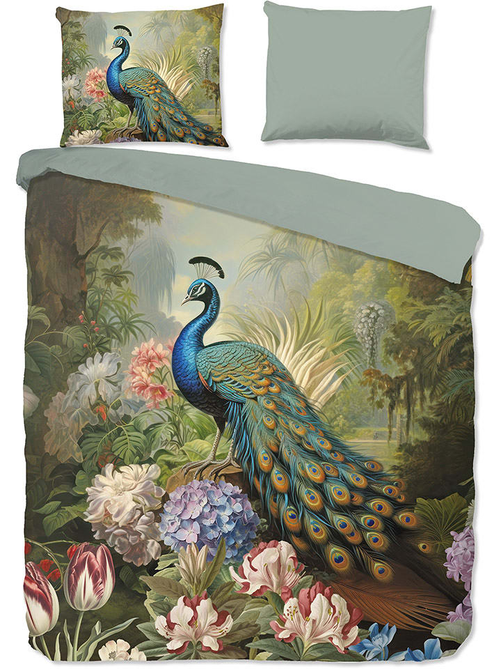 Good Morning Komplet pościeli "Inga" w kolorze zielonym ze wzorem rozmiar: 200x200 cm