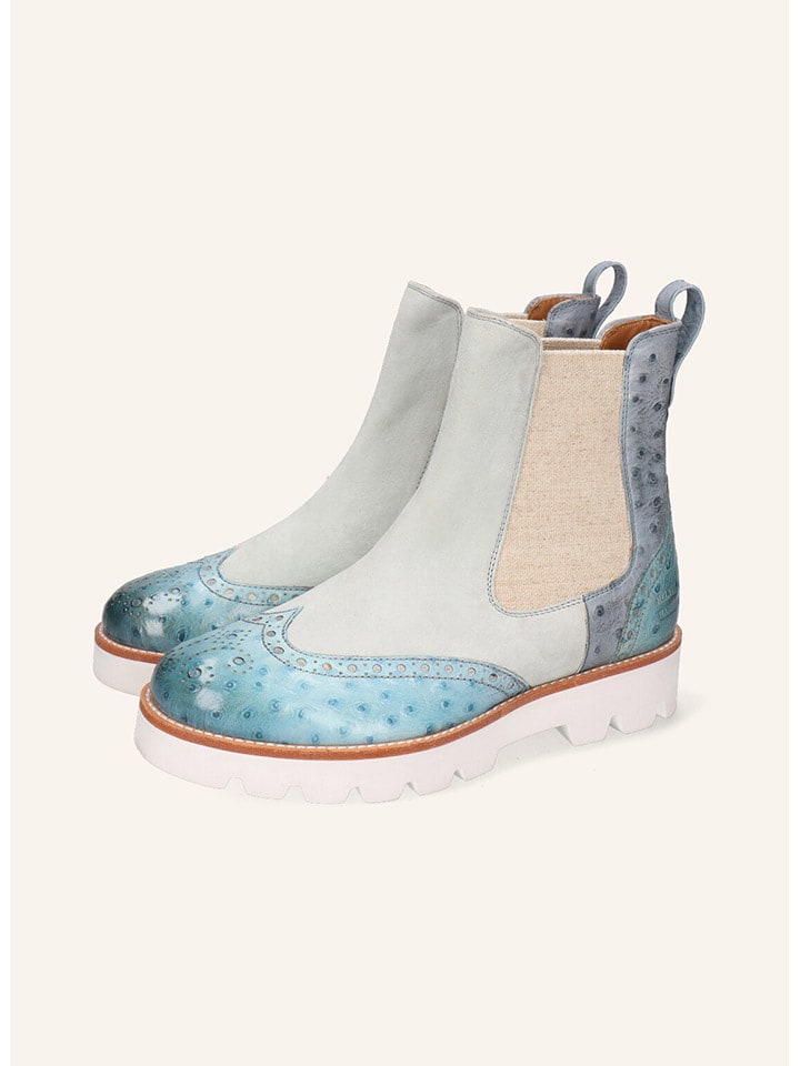 MELVIN & HAMILTON Skórzane sztyblety "Jade 8" w kolorze błękitnym rozmiar: 39