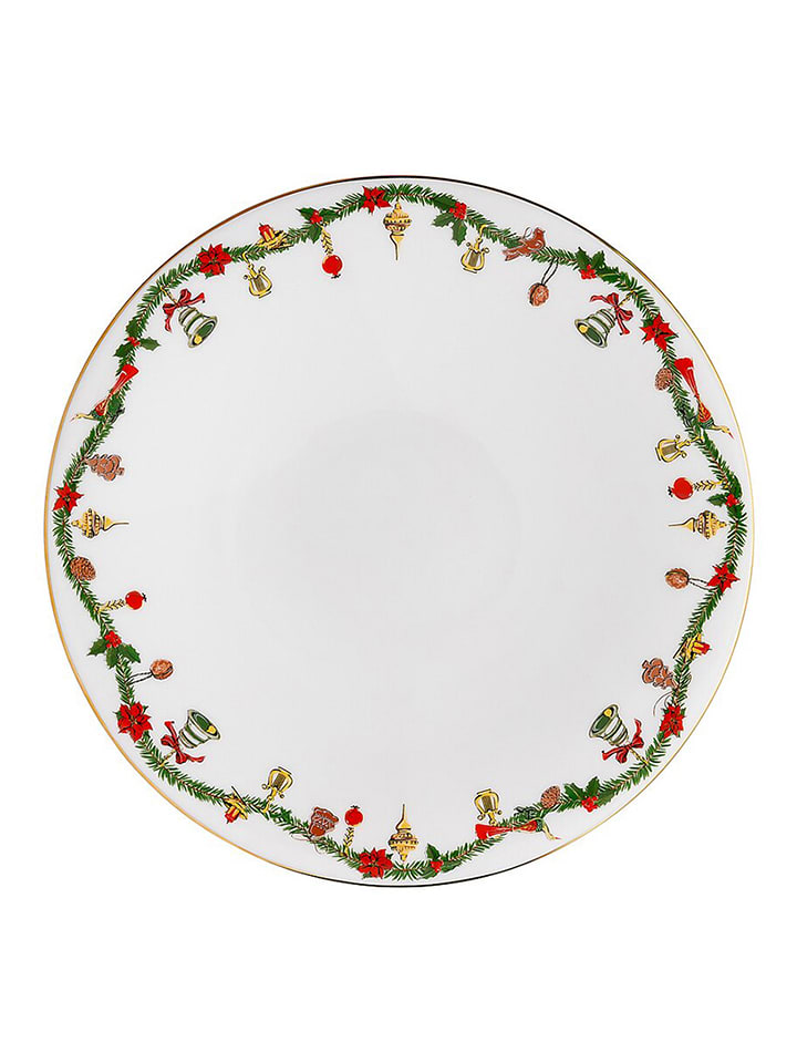 Hutschenreuther Talerzyk deserowy "Nora" w kolorze biało-zielono-czerwonym - Ø 22 cm rozmiar: onesize