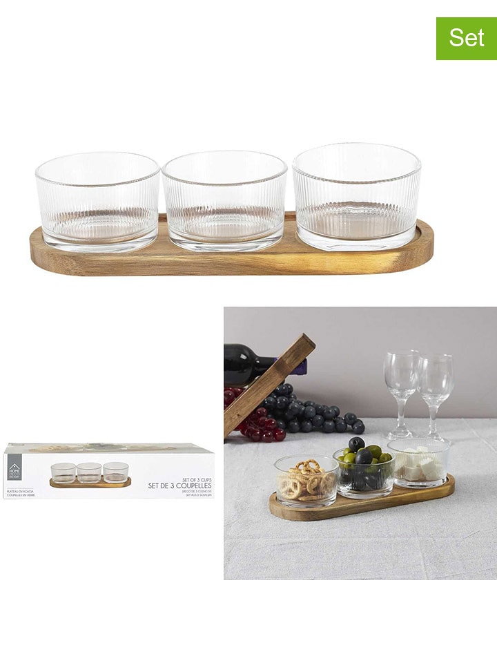 Make a Wish 4-częściowy zestaw w kolorze jasnobrązowym do serwowania rozmiar: onesize