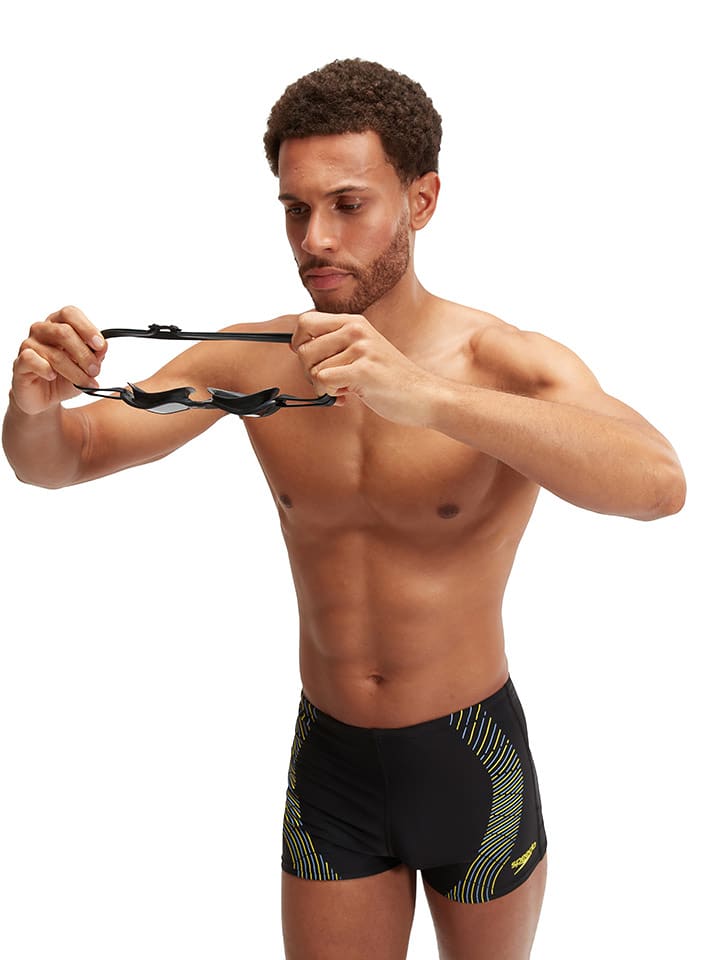 Speedo Kąpielówki "Eco Tech" w kolorze czarno-żółto-błękitnym rozmiar: 7