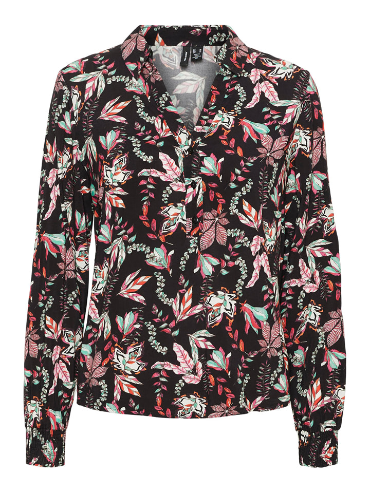 Vero Moda Bluzka "Lana" w kolorze czarnym ze wzorem rozmiar: XS