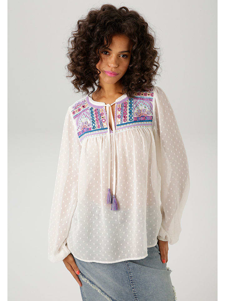 Aniston Bluzka w kolorze białym rozmiar: 44