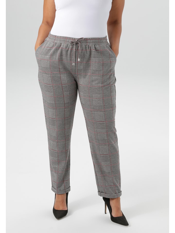 Aniston Spodnie chino w kolorze czarno-białym rozmiar: 50