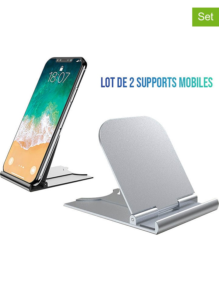 SmartCase Uchwyty (2 szt.) w kolorze srebrnym na smartfona rozmiar: onesize