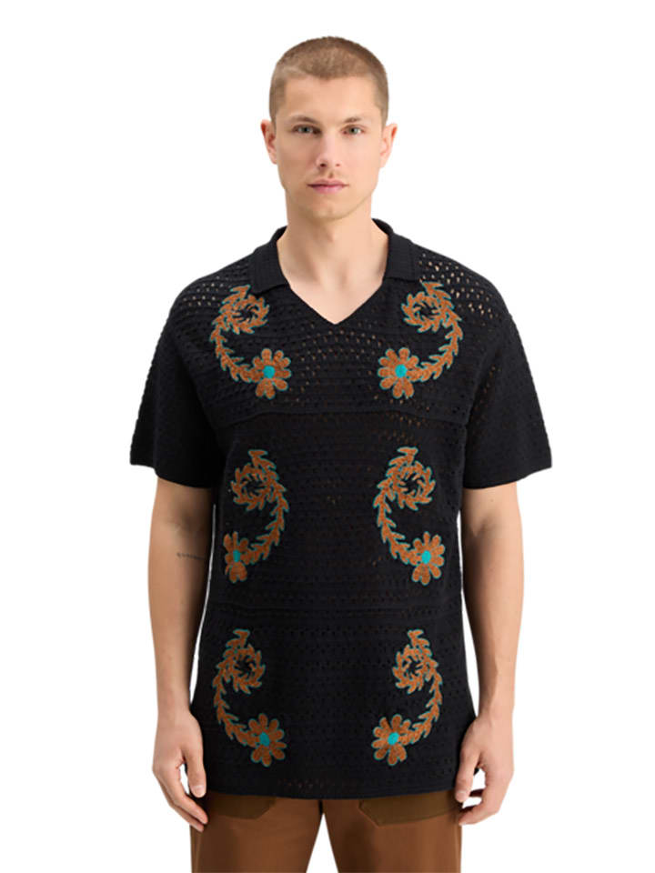 Scotch & Soda Koszulka polo "JOE JONAS X SCOTCH SODA" w kolorze czarnym rozmiar: M