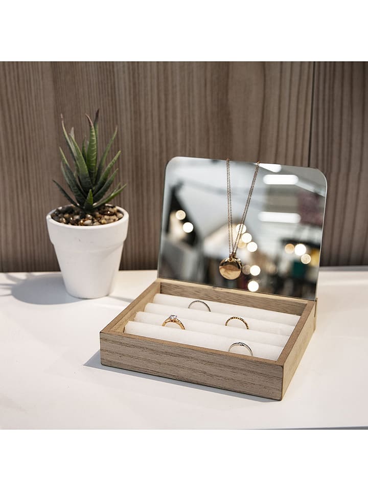 Rétro Chic Szkatułka w kolorze jasnobrązowym na biżuterię - 15 x 13 x 14 cm rozmiar: onesize