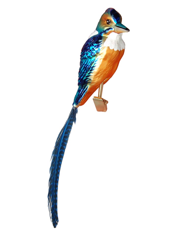 Krebs Glas Lauscha Ozdoba choinkowa w kolorze niebieskim - dł. 15 cm rozmiar: onesize