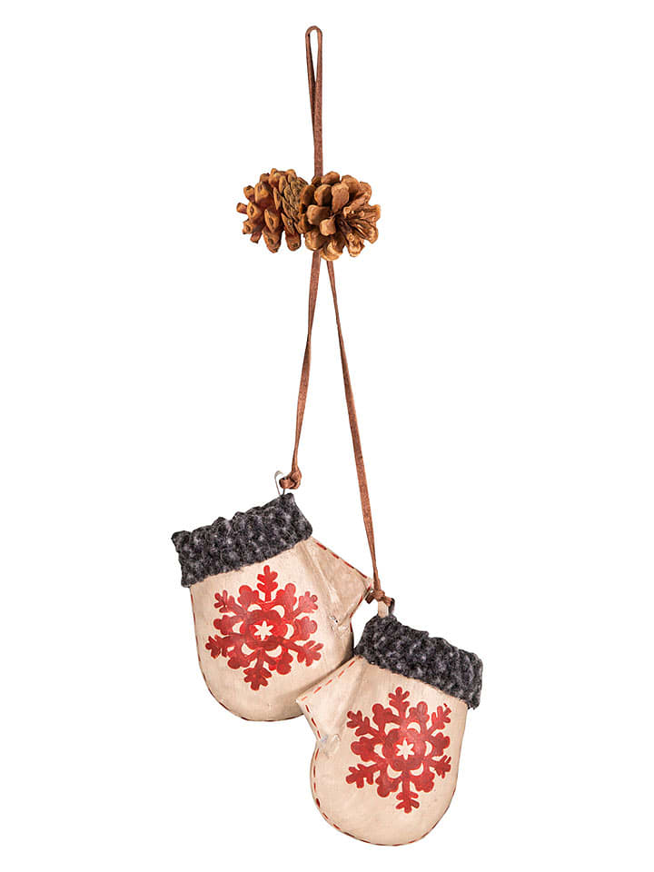 Anticline Zawieszka dekoracyjna w kolorze kremowo-szarym - dł. 36 cm rozmiar: onesize