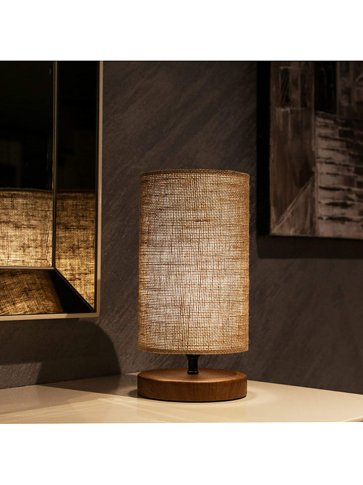 ABERTO DESIGN Lampa stołowa w kolorze brązowo-beżowym - wys. 45 x Ø 25 cm rozmiar: onesize