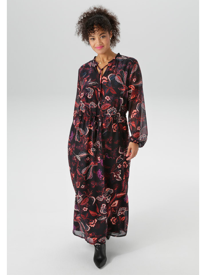 Aniston Sukienka w kolorze czarno-różowym rozmiar: 50