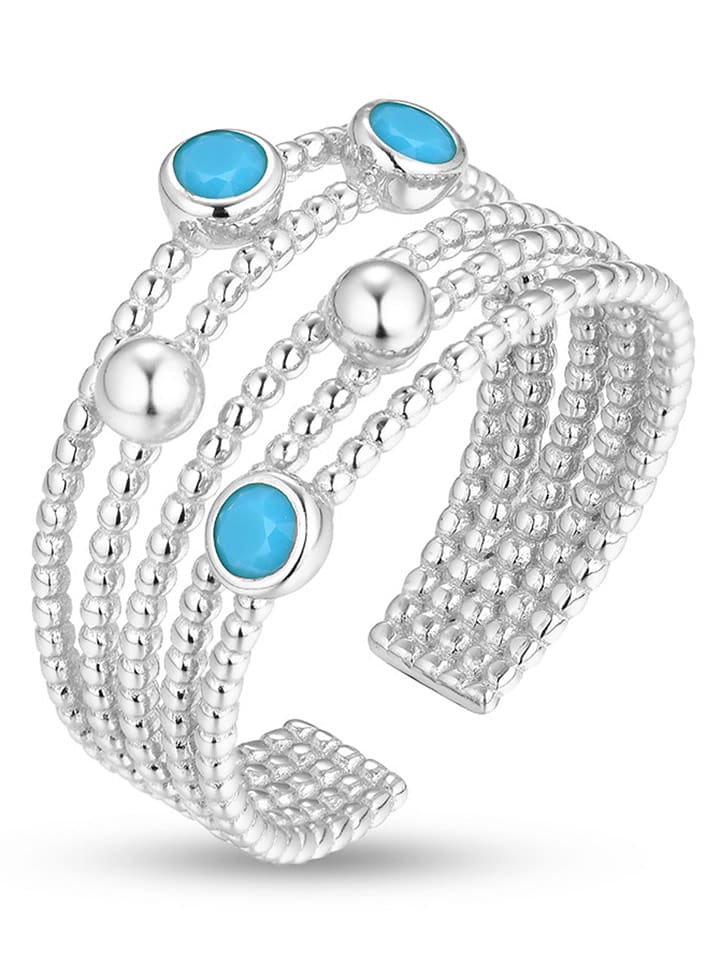 Eclat d'Argent Srebrny pierścionek z cyrkoniami rozmiar: 60