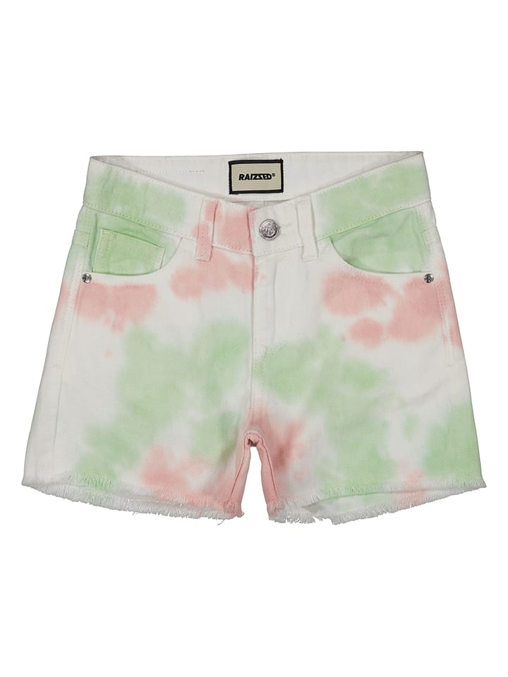RAIZZED® Szorty dżinsowe "Louisianna" w kolorze jasnoróżowo-zielonym rozmiar: 140