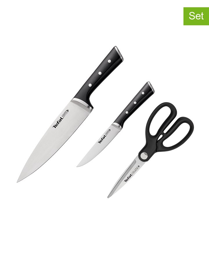 Tefal 3-częściowy zestaw "Ice Force" w kolorze srebrno-czarnym rozmiar: onesize