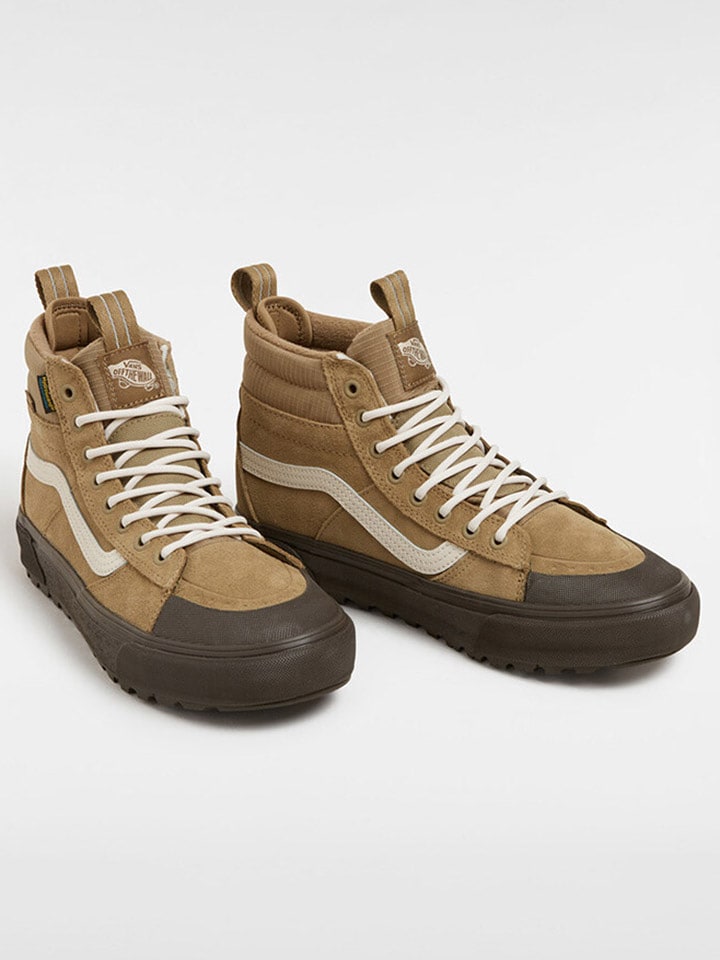 Vans Skórzane sneakersy "Sk8-Hi" w kolorze beżowym rozmiar: 42,5