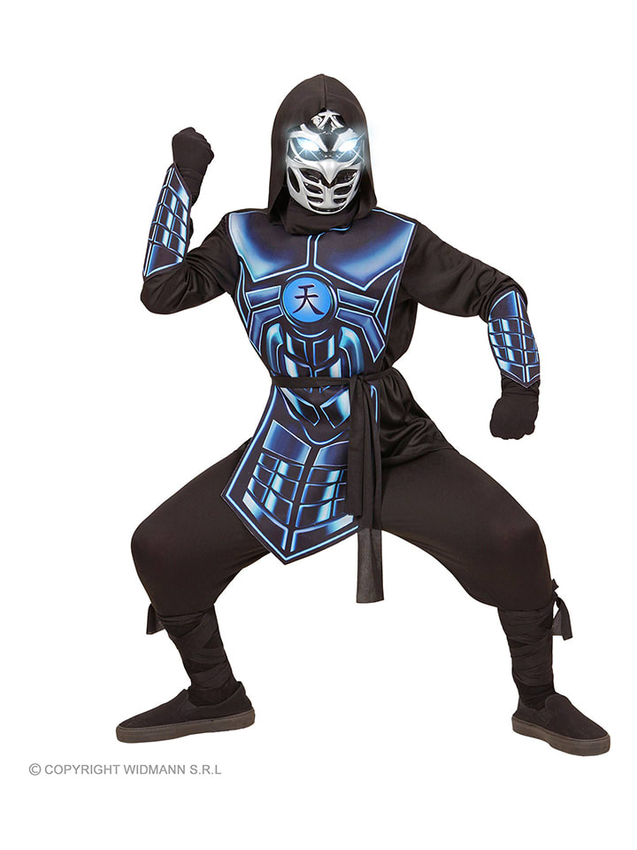 Carnival Party 5-częściowy kostium "Cyber Ninja" w kolorze czarnym rozmiar: 164