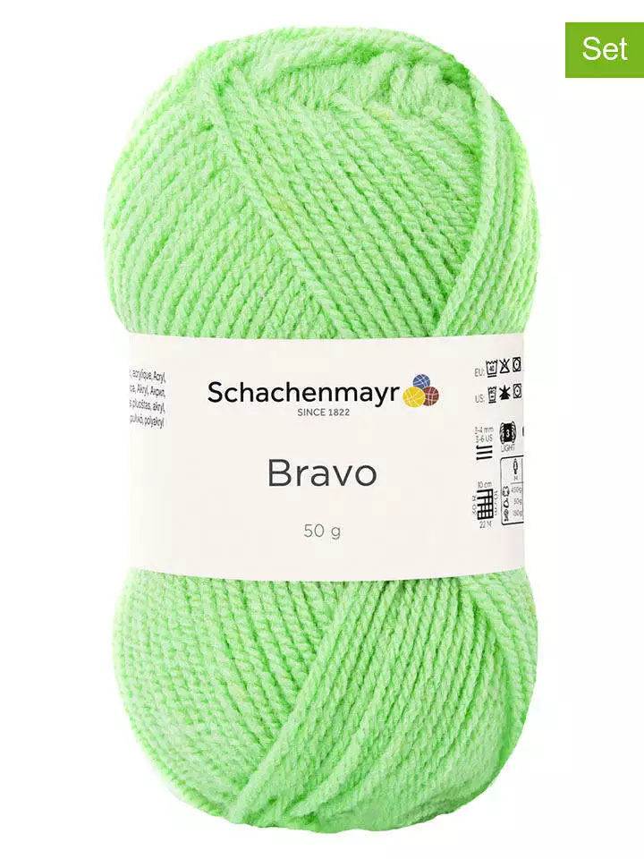 Schachenmayr since 1822 Przędza z tworzywa sztucznego (20 szt.) w kolorze jasnozielonym - 20 x 50 g rozmiar: onesize