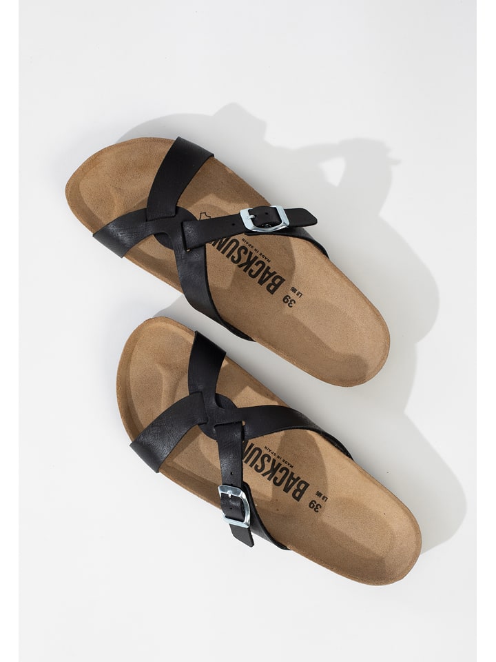 BACKSUN Klapki "Abramo" w kolorze czarnym rozmiar: 38