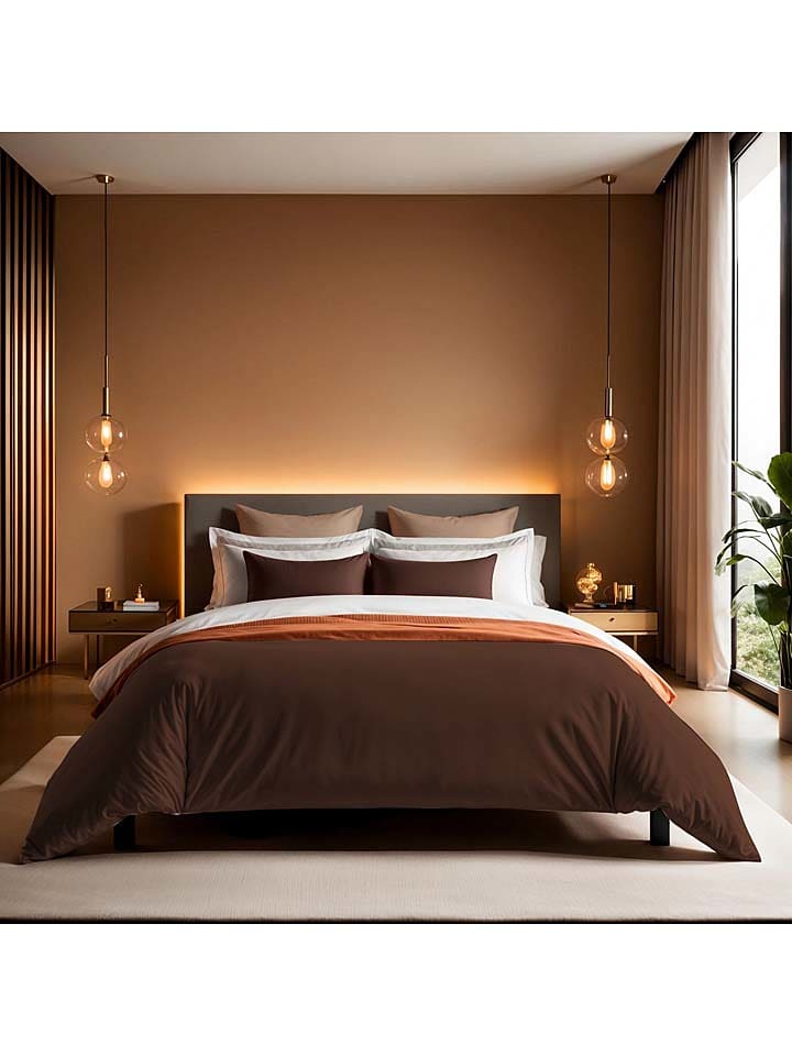 MIX&MATCH Poszewka w kolorze brążowym na kołdrę rozmiar: 135x200 cm