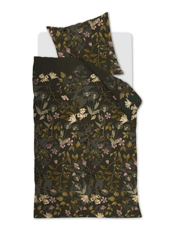 Beddinghouse Komplet pościeli satynowej "Serpentine" w kolorze oliwkowym rozmiar: 155x220 cm