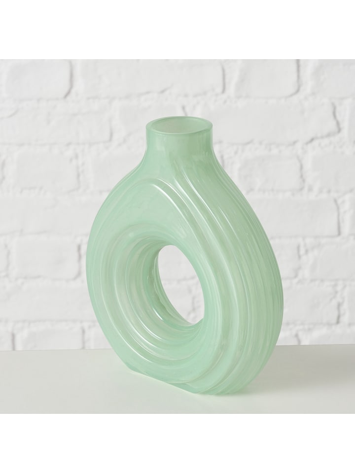 Boltze Wazon "Tiffy" w kolorze zielonym - wys. 19 cm rozmiar: onesize