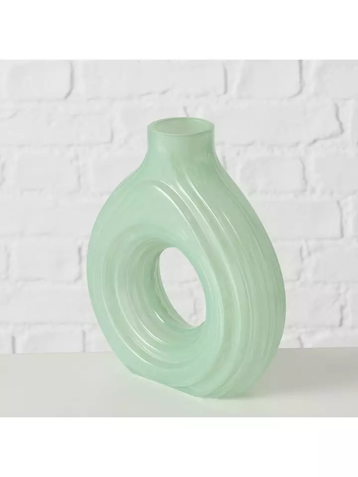 Boltze Wazon "Tiffy" w kolorze zielonym - wys. 19 cm rozmiar: onesize