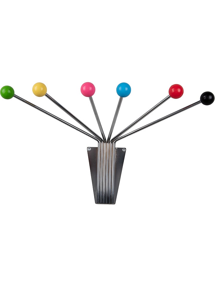 Present Time Wieszak "Neptune" w kolorze srebrnym ze wzorem - 22 x 11,5 cm rozmiar: onesize