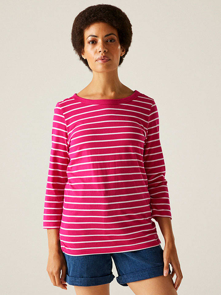 Regatta Koszulka "Baylette II" w kolorze różowo-białym rozmiar: 34