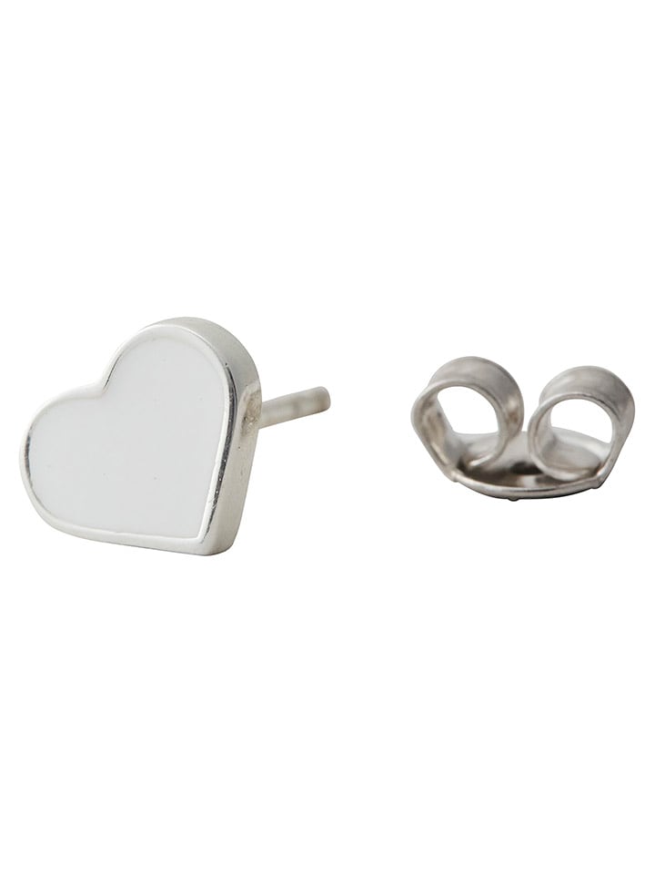 Design Letters Srebrny kolczyk-wkrętka "Heart" rozmiar: onesize