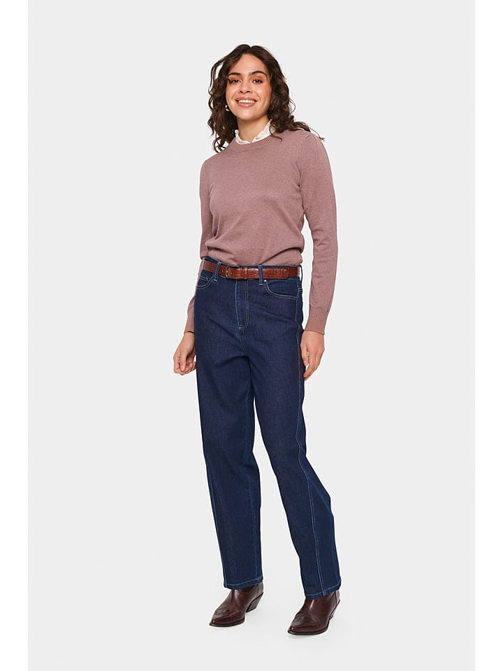 SAINT TROPEZ Sweter w kolorze jasnoróżowym rozmiar: XS