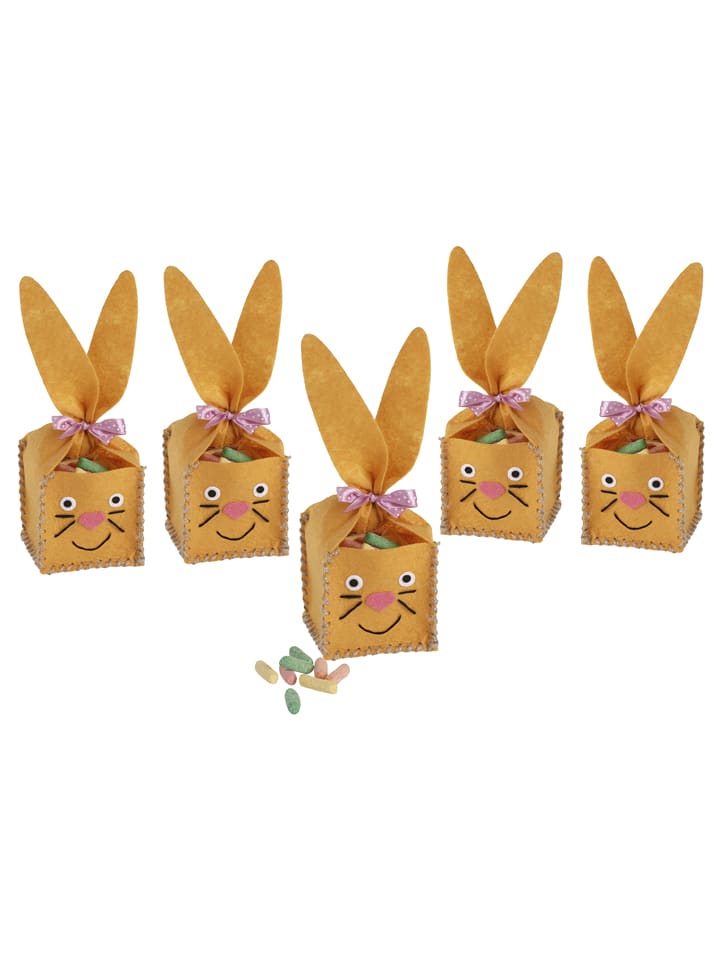 SUNNYSUE Koszyczki filcowe (6 szt.) w kolorze jasnobrązowym rozmiar: onesize