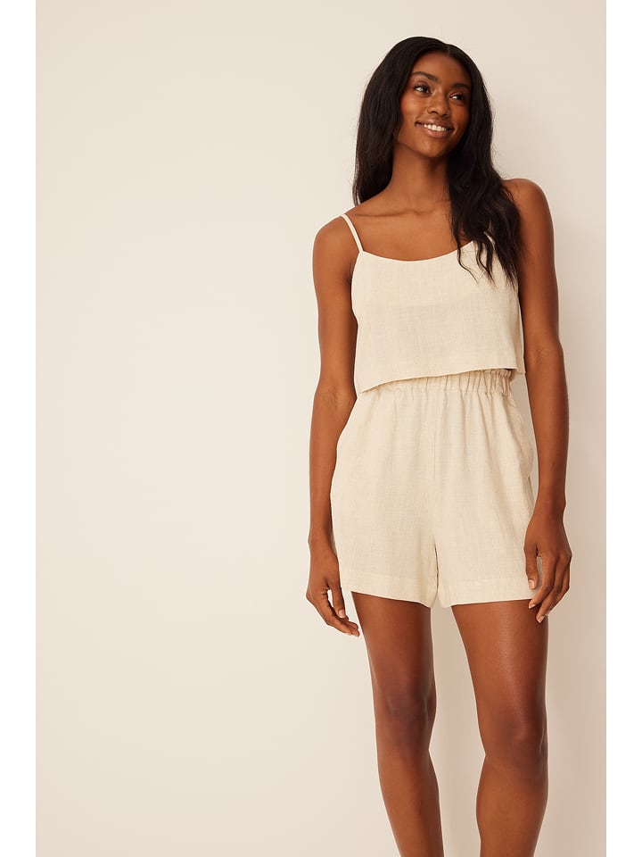 NA-KD Top w kolorze beżowym rozmiar: 42