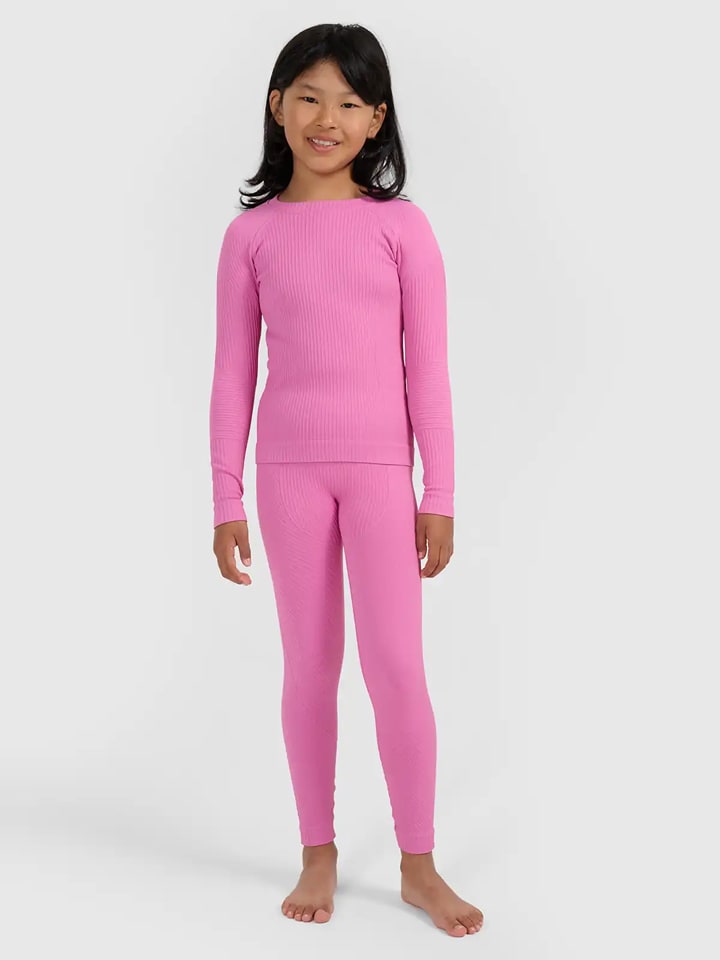 4F 2-częściowy zestaw bielizny termicznej w kolorze różowym rozmiar: 152/158