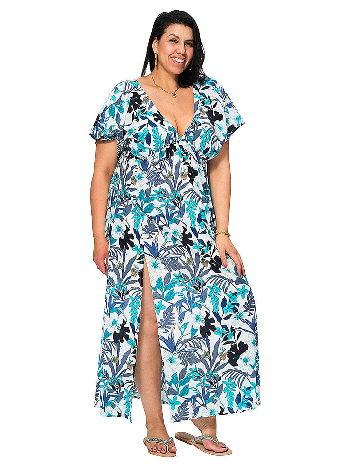 Aller Simplement Sukienka w kolorze biało-niebieskim rozmiar: 46/48