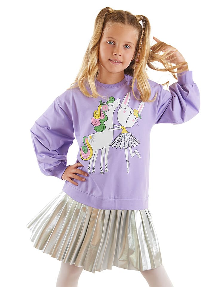 Denokids Sukienka "Ballerina" w kolorze fioletowym rozmiar: 122